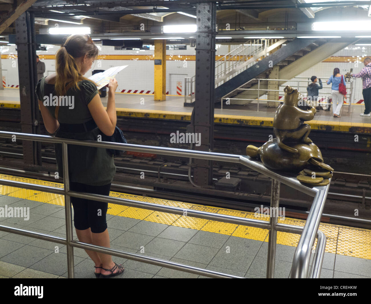 Tom Otterness life underground sculptures in NYC subway Stock Photo Alamy