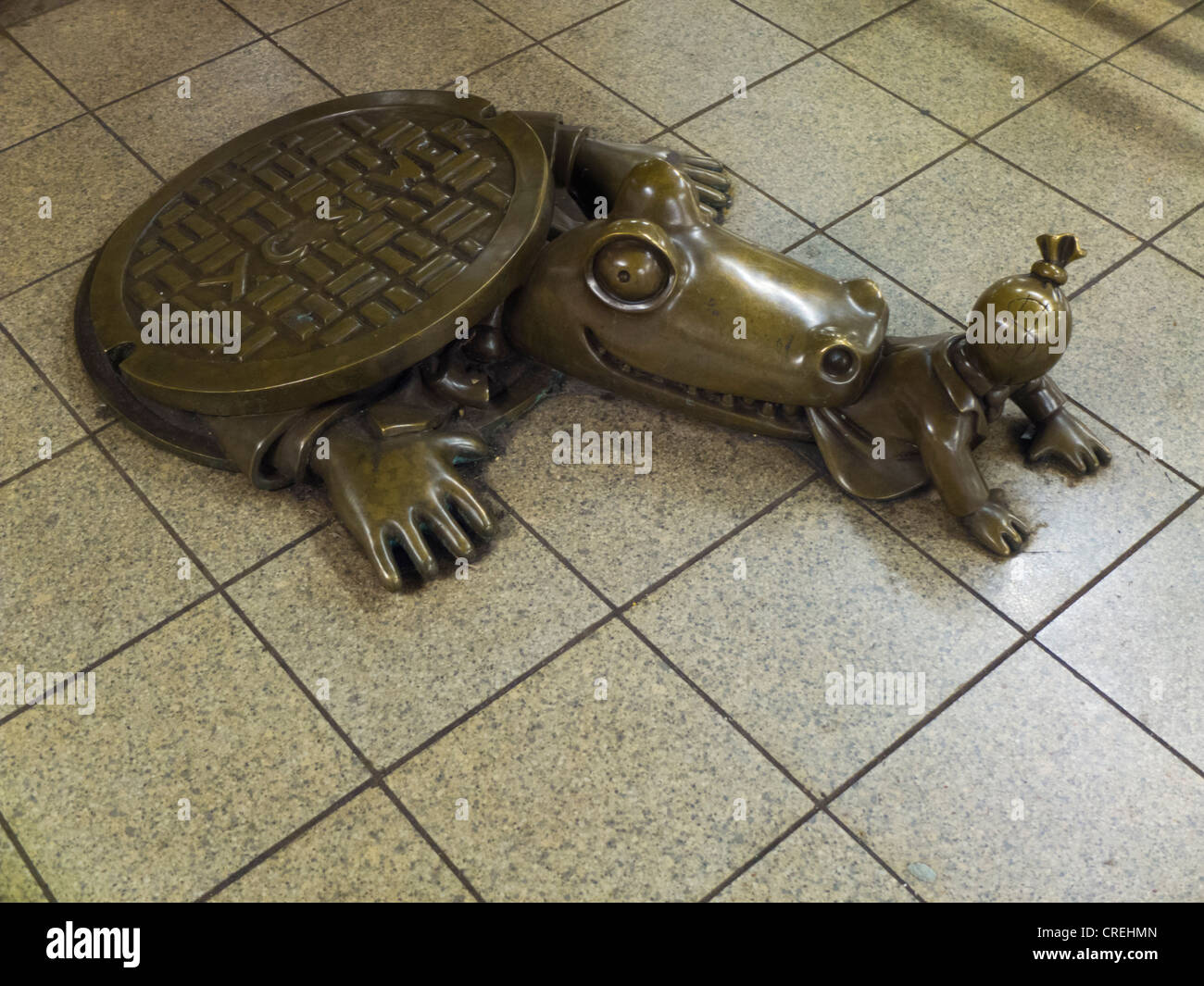 Tom Otterness life underground sculptures in NYC subway Stock Photo Alamy
