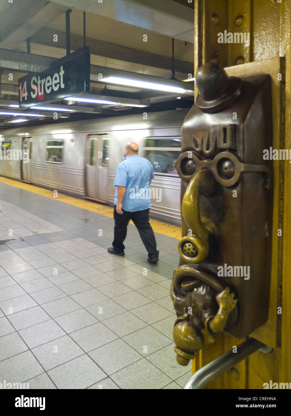 Tom Otterness life underground sculptures in NYC subway Stock Photo Alamy