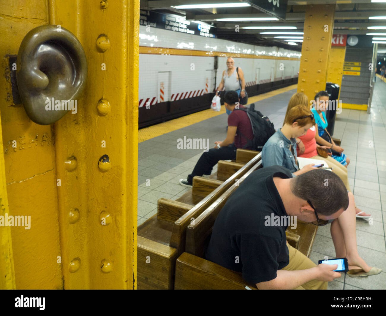 Tom Otterness life underground sculptures in NYC subway Stock Photo Alamy