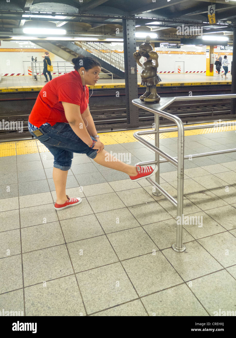 Tom Otterness life underground sculptures in NYC subway Stock Photo Alamy