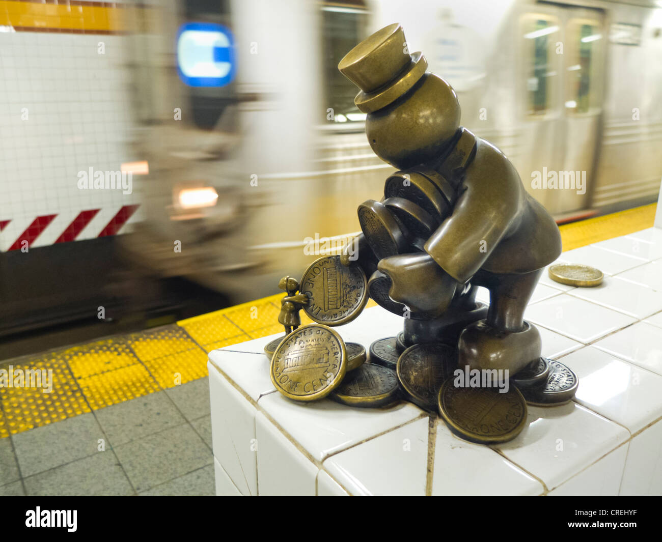 Tom Otterness life underground sculptures in NYC subway Stock Photo Alamy