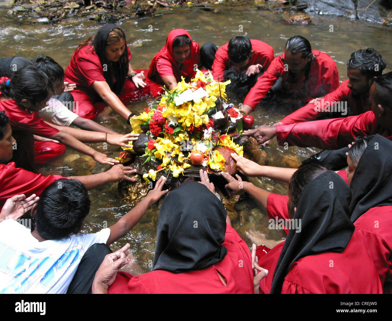 Hindu ritual in the north of the carribean island Trinidad, Trinidad and Tobago, Trinidad Stock Photo