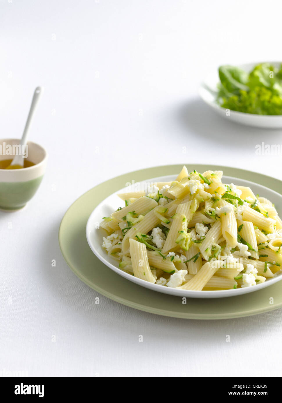 Close up of bowl of pasta Stock Photo