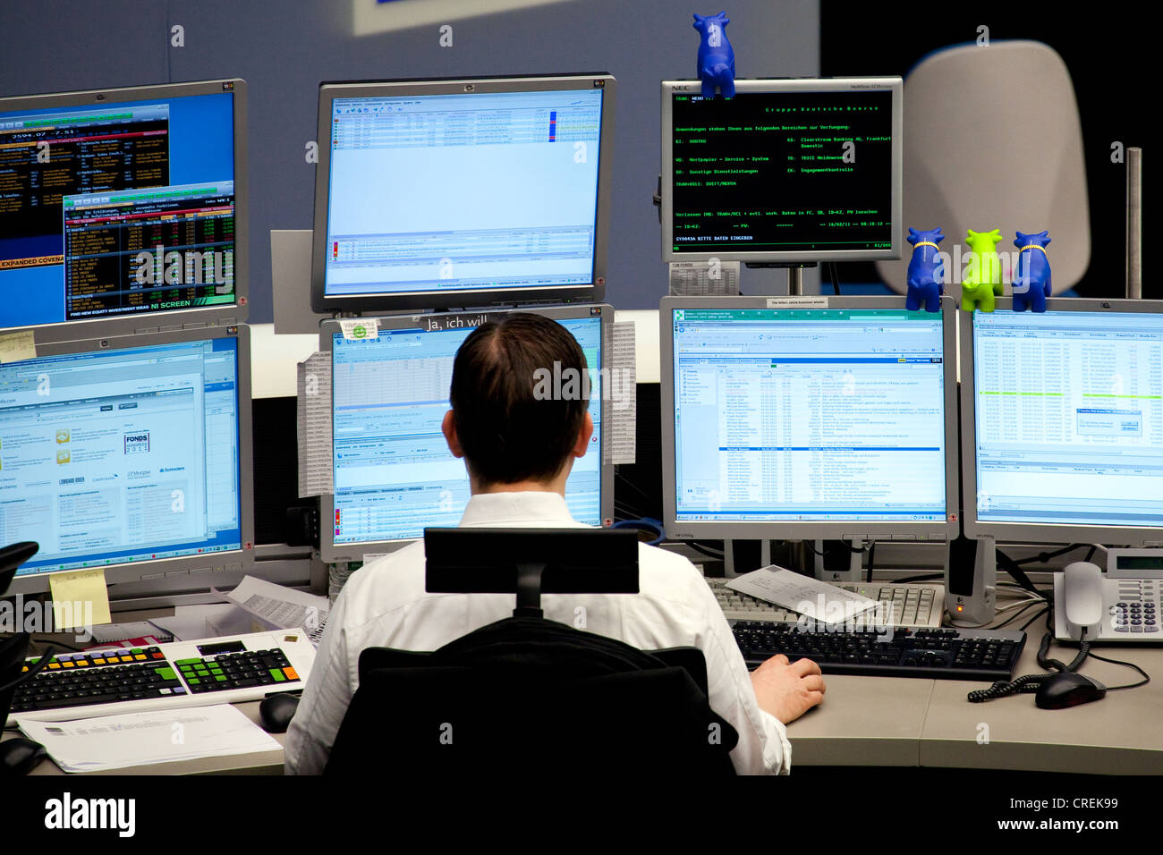 Main trading floor of the Frankfurt Stock Exchange, Deutsche Boerse AG