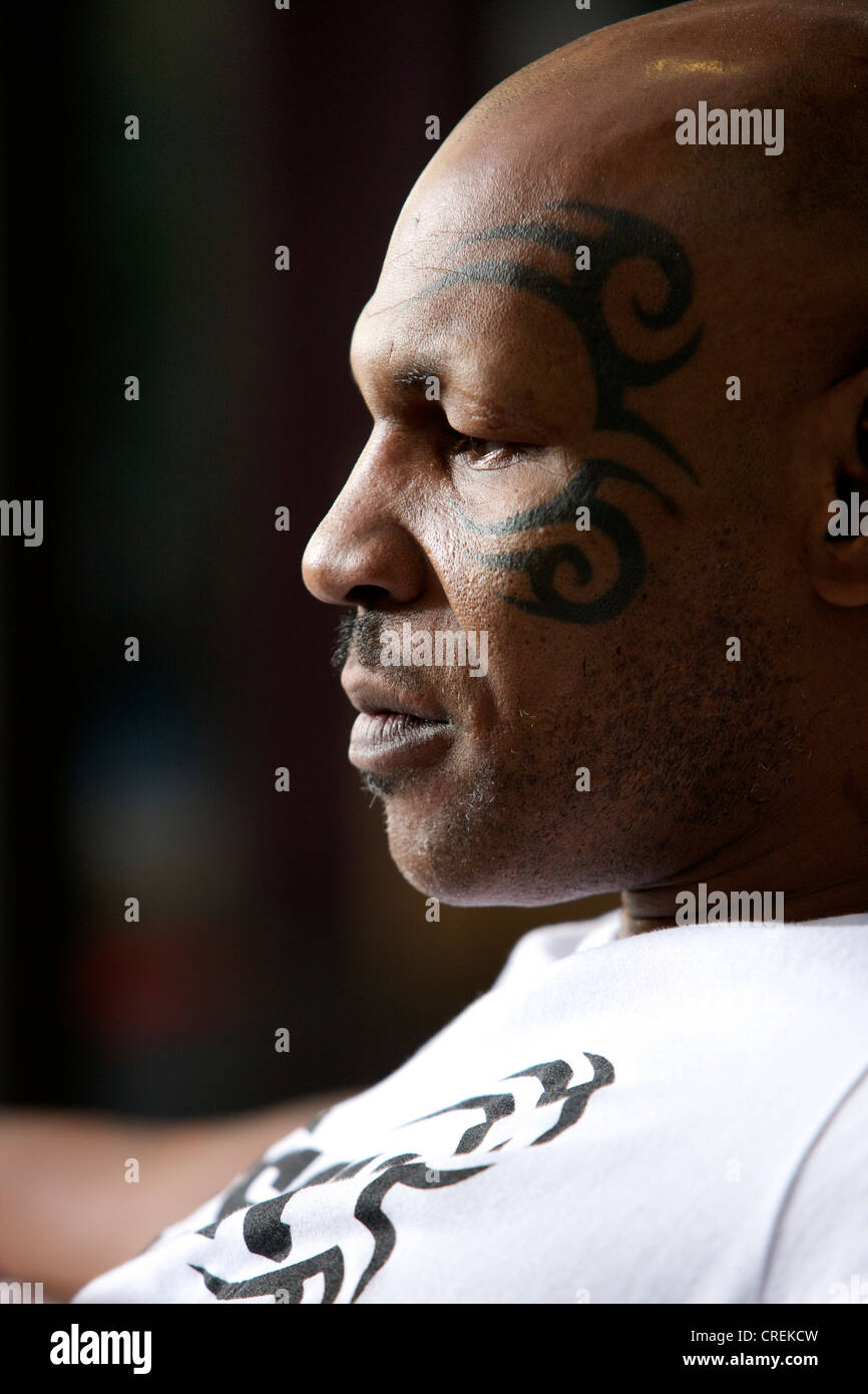 Mike Tyson in his Las Vegas home. Stock Photo