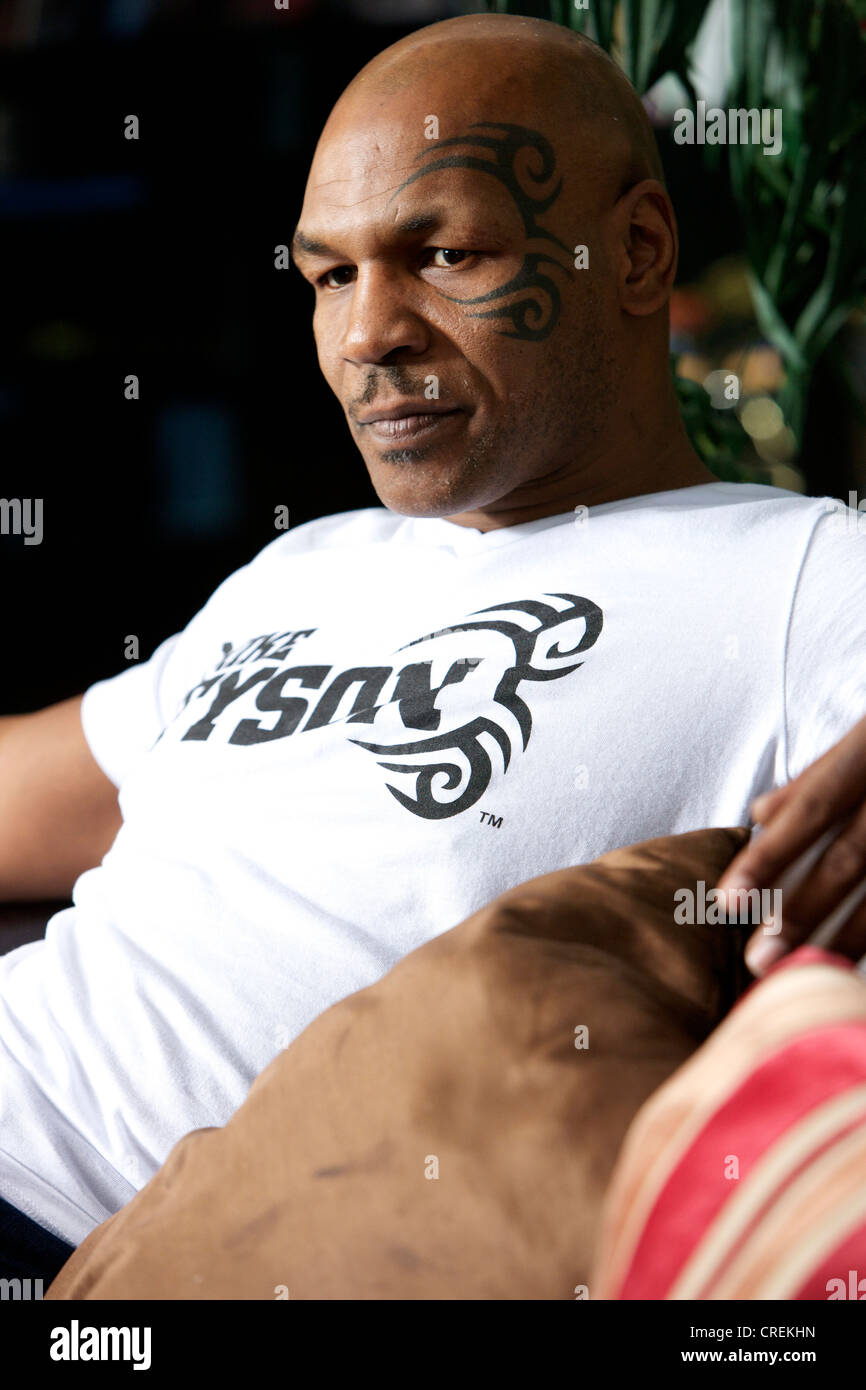 Mike Tyson in his Las Vegas home. Stock Photo