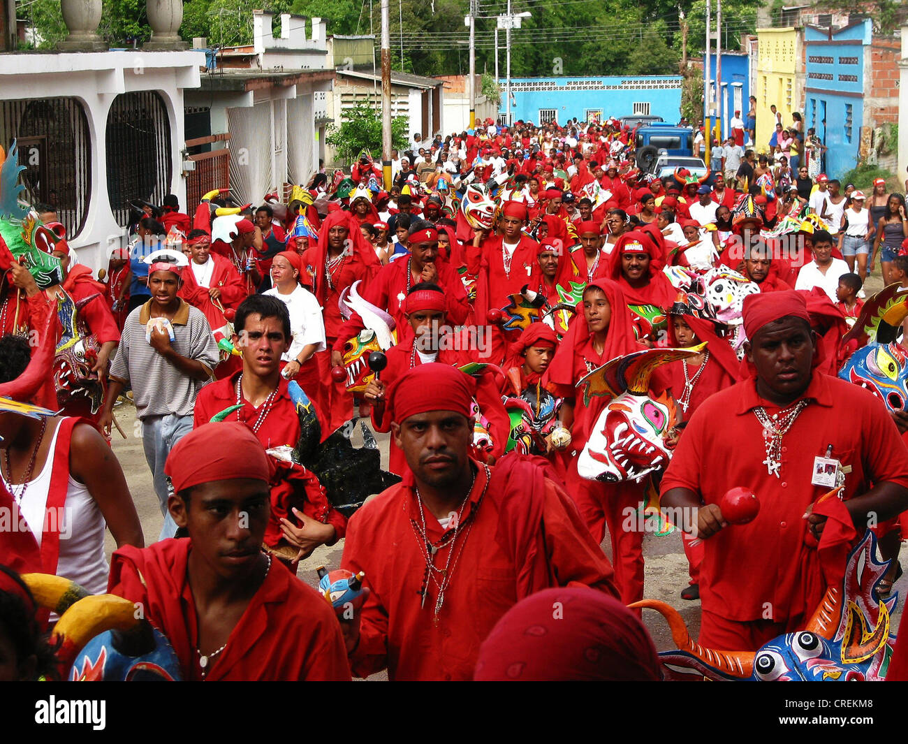 dancing devils during Corpus Christi, Venezuela, San Francisco de Yare