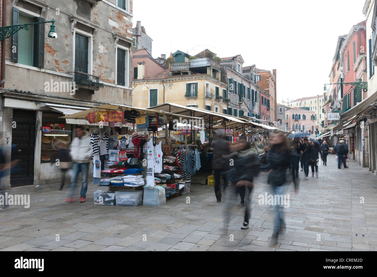 Shopping street in Venice, Italy, Southern Europe Stock Photo