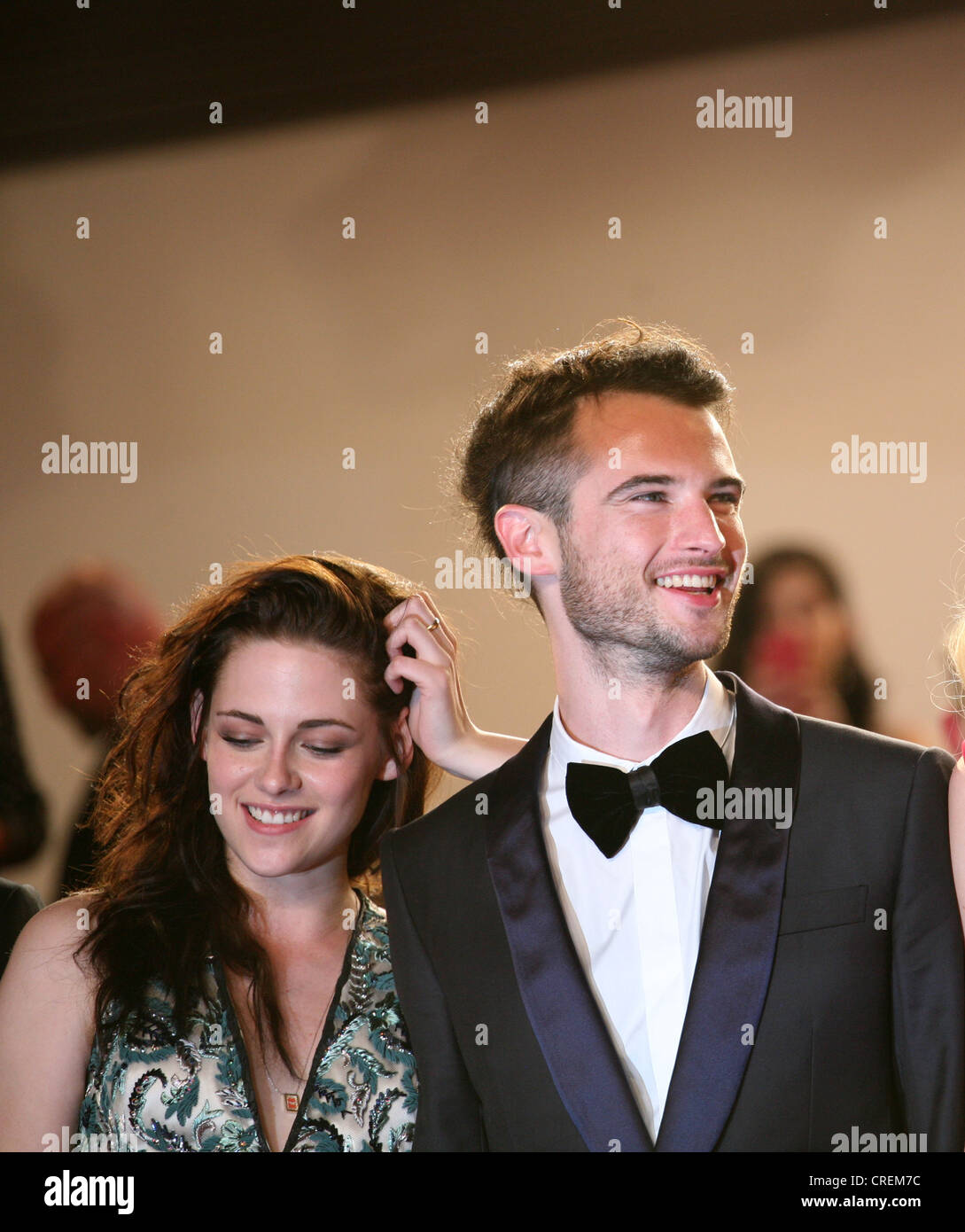 Kristen Stewart  and Tom Sturridge, at the On The Road gala screening red carpet at the 65th Cannes Film Festival France. Stock Photo