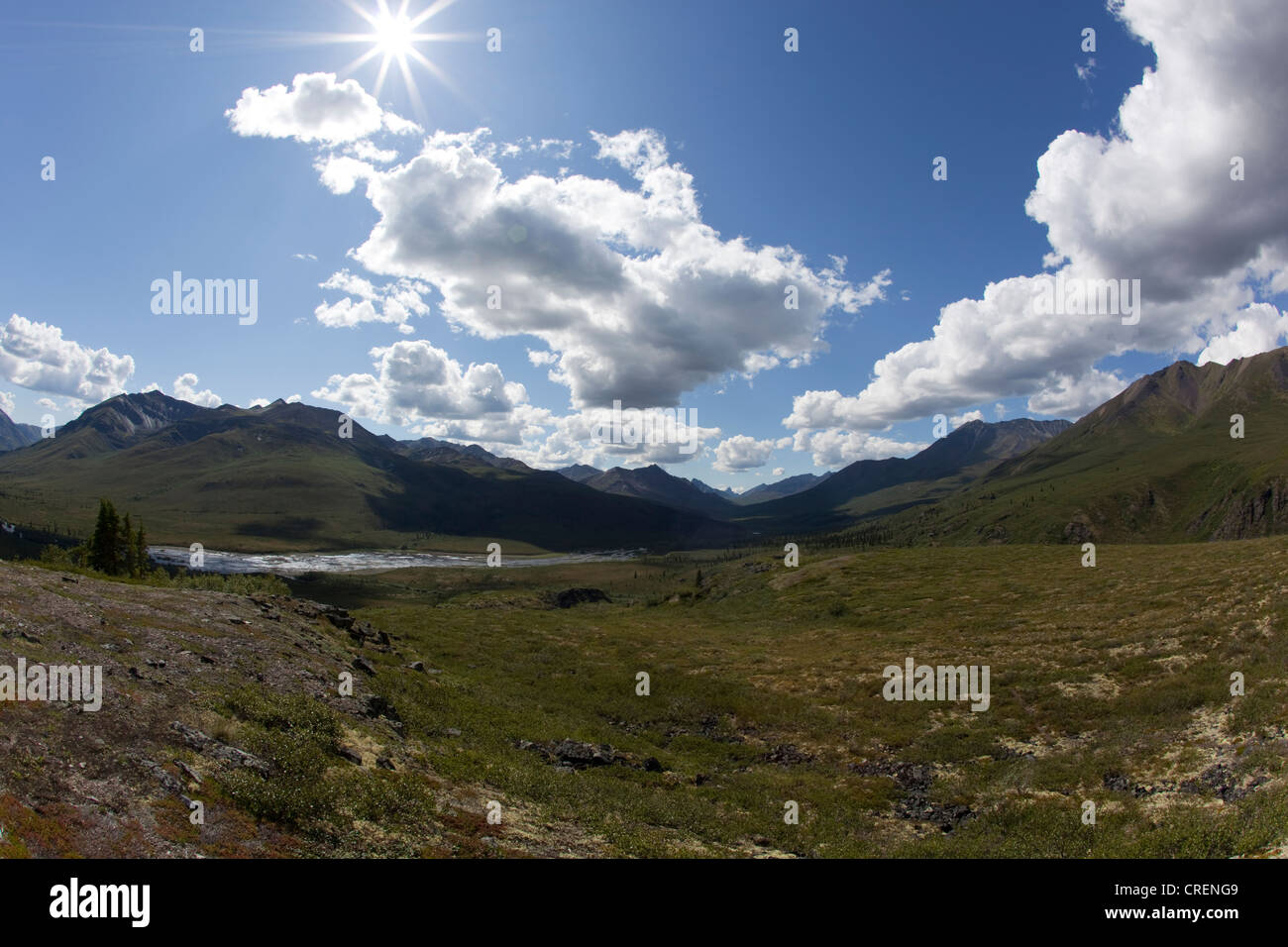 Ogilvie Mountains, Tombstone Range, North Klondike River valley, Tombstone Territorial Park, Yukon Territory, Canada Stock Photo