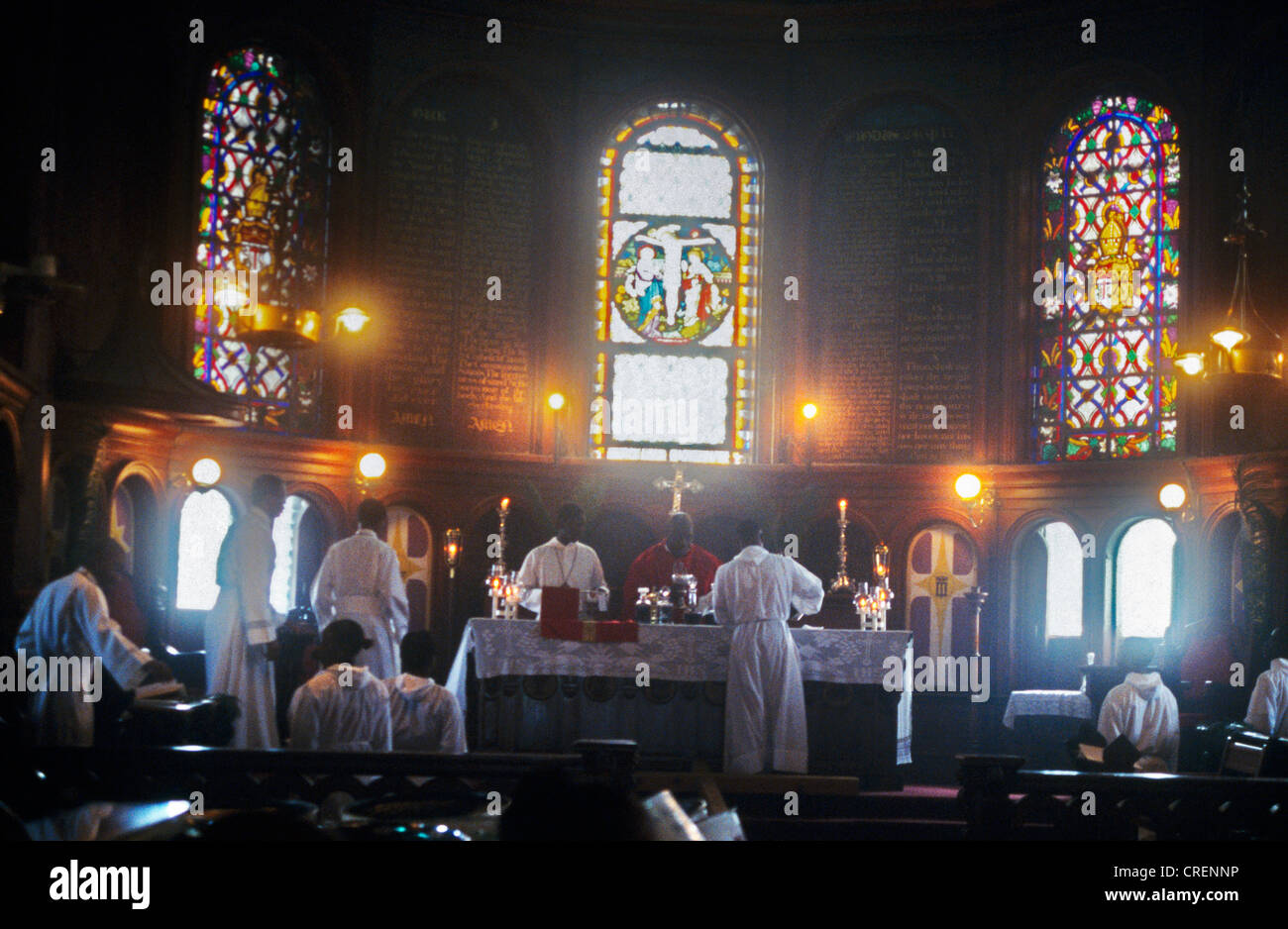 St Johns Antigua St Johns Cathedral Palm Sunday Mass Stock Photo Alamy