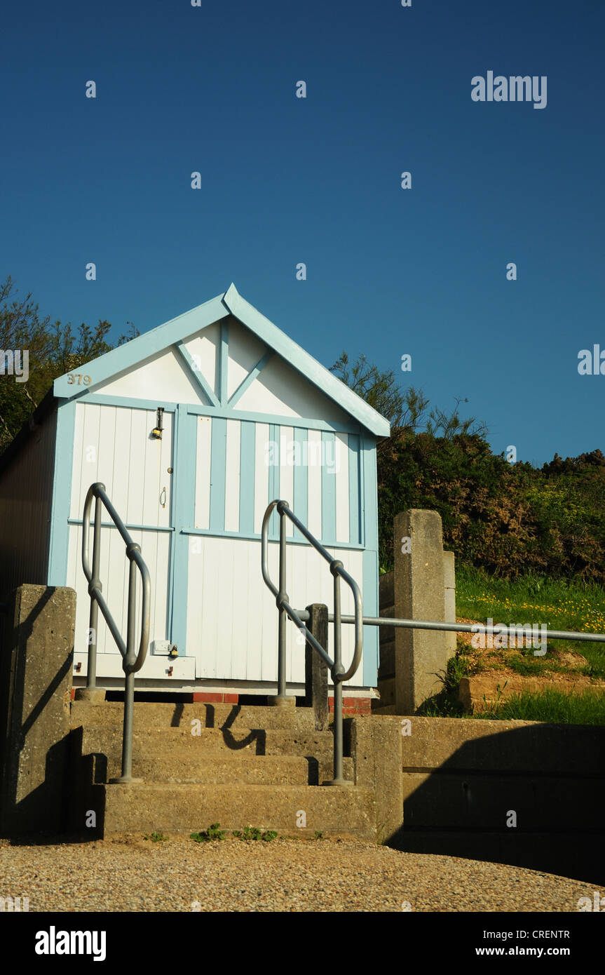 A beach hut at Frinton Essex Stock Photo