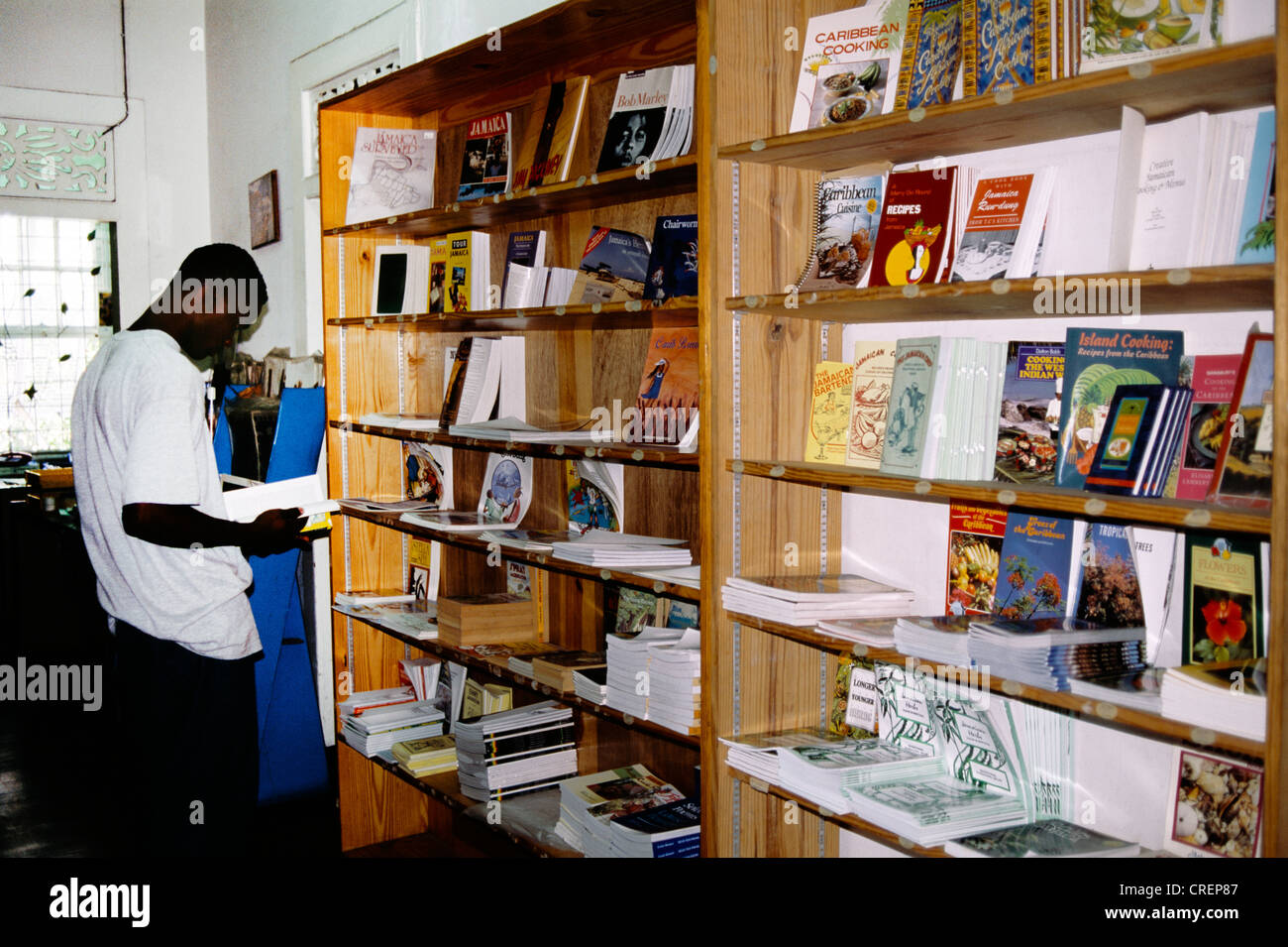 Kingston Jamaica Books At Xaymaca Craft Centre Stock Photo Alamy