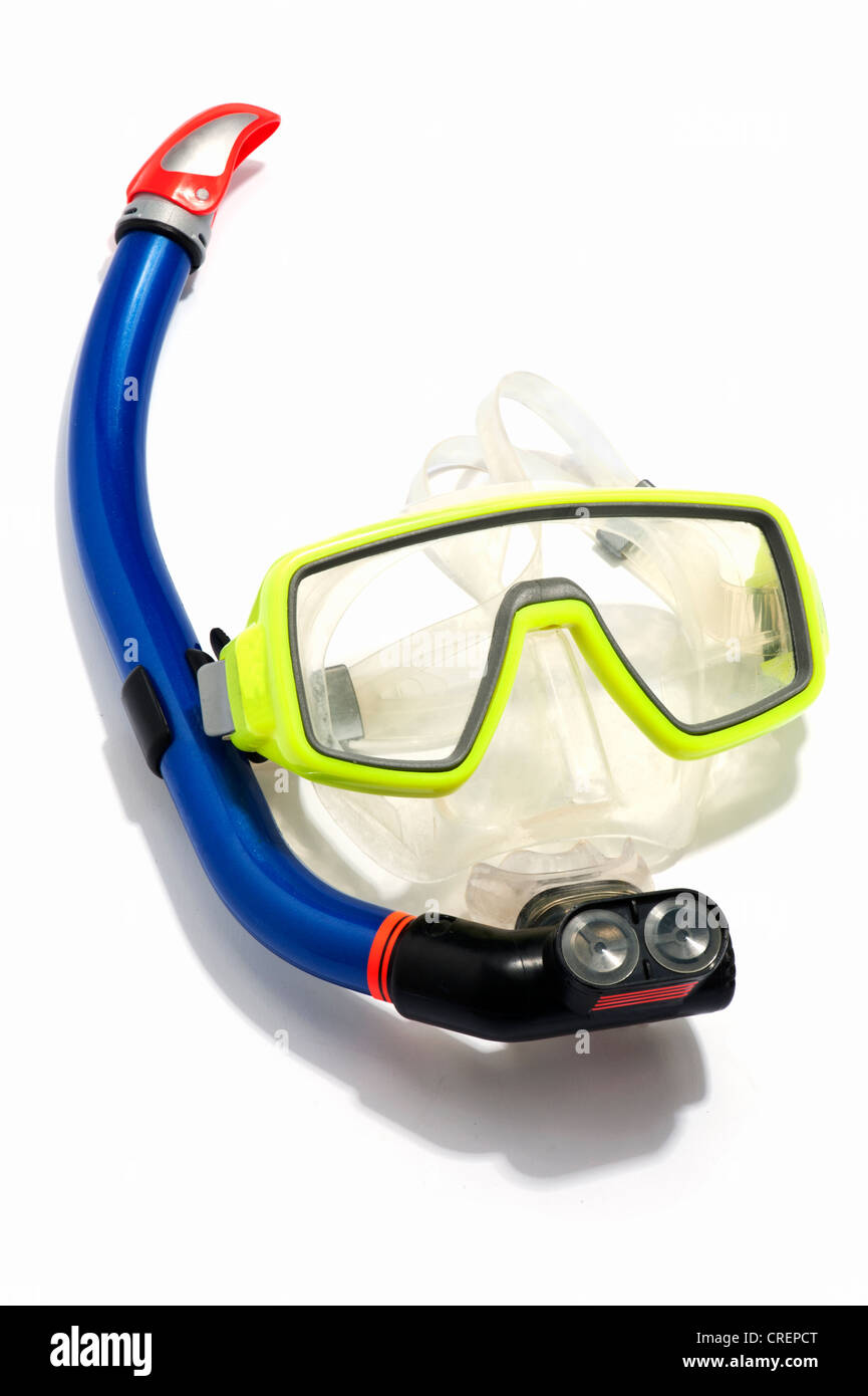 A pair of goggles and snorkel Stock Photo