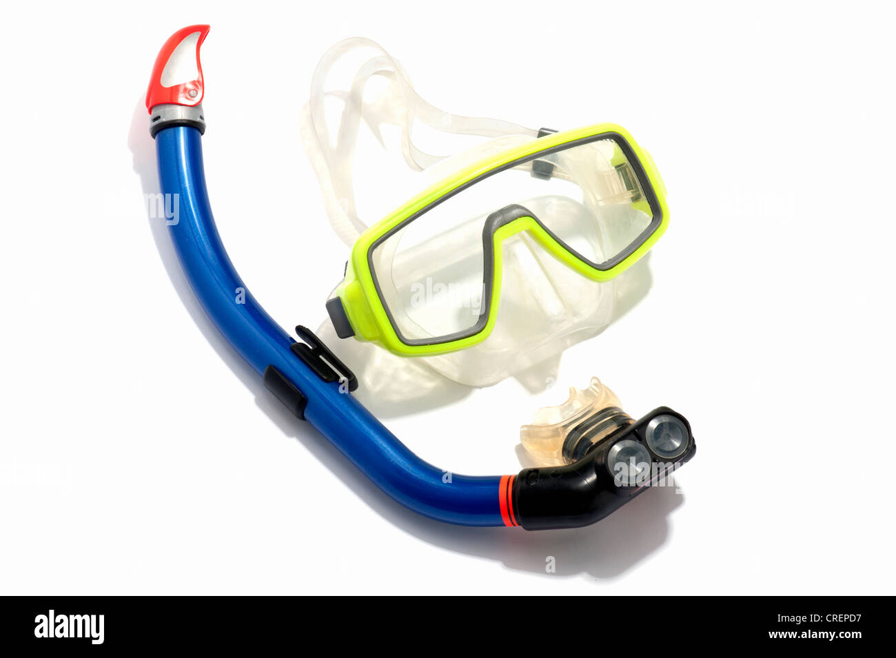 A pair of goggles and snorkel Stock Photo