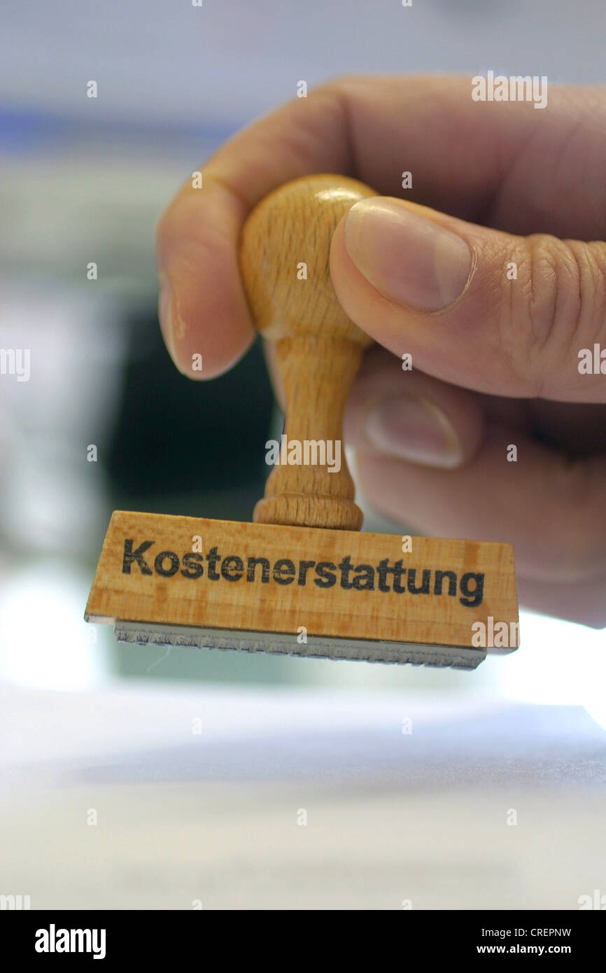 stamp Kostenerstattung, reimbursement of costs Stock Photo