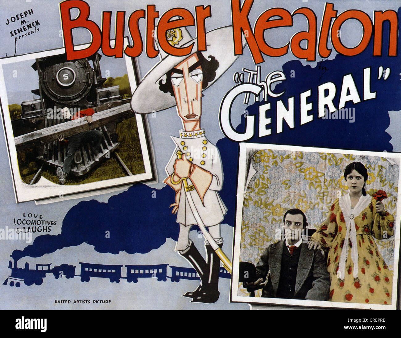 The General Poster For 1927 United Artists Film With Buster Keaton Stock Photo Alamy The General Poster For 1927 United Artists Film With Buster Keaton Stock Photo Alamy