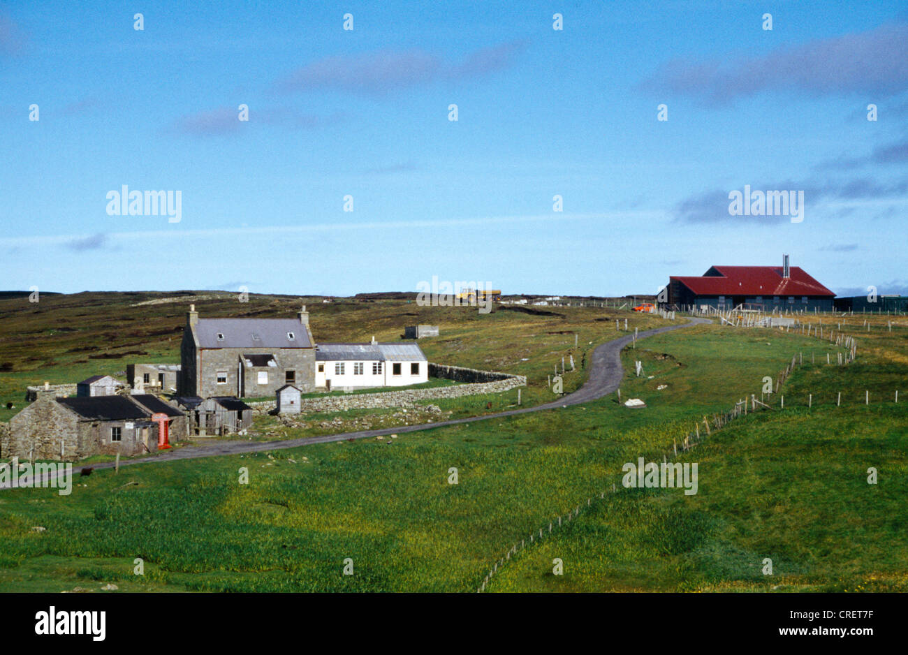 Shetland Islands Scotland Foula Houses And Farmland Stock Photo Alamy