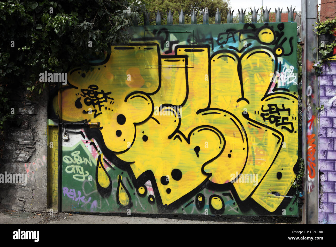 Urban graffiti, The Liberties, Dublin 8, Ireland Stock Photo