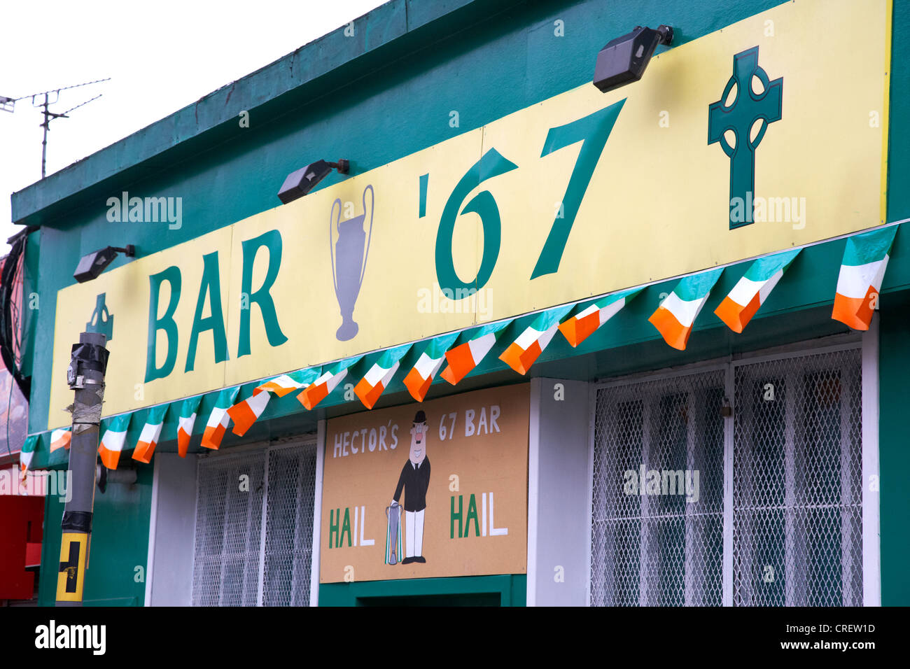 bar 67 in the east end of glasgow scotland uk Stock Photo