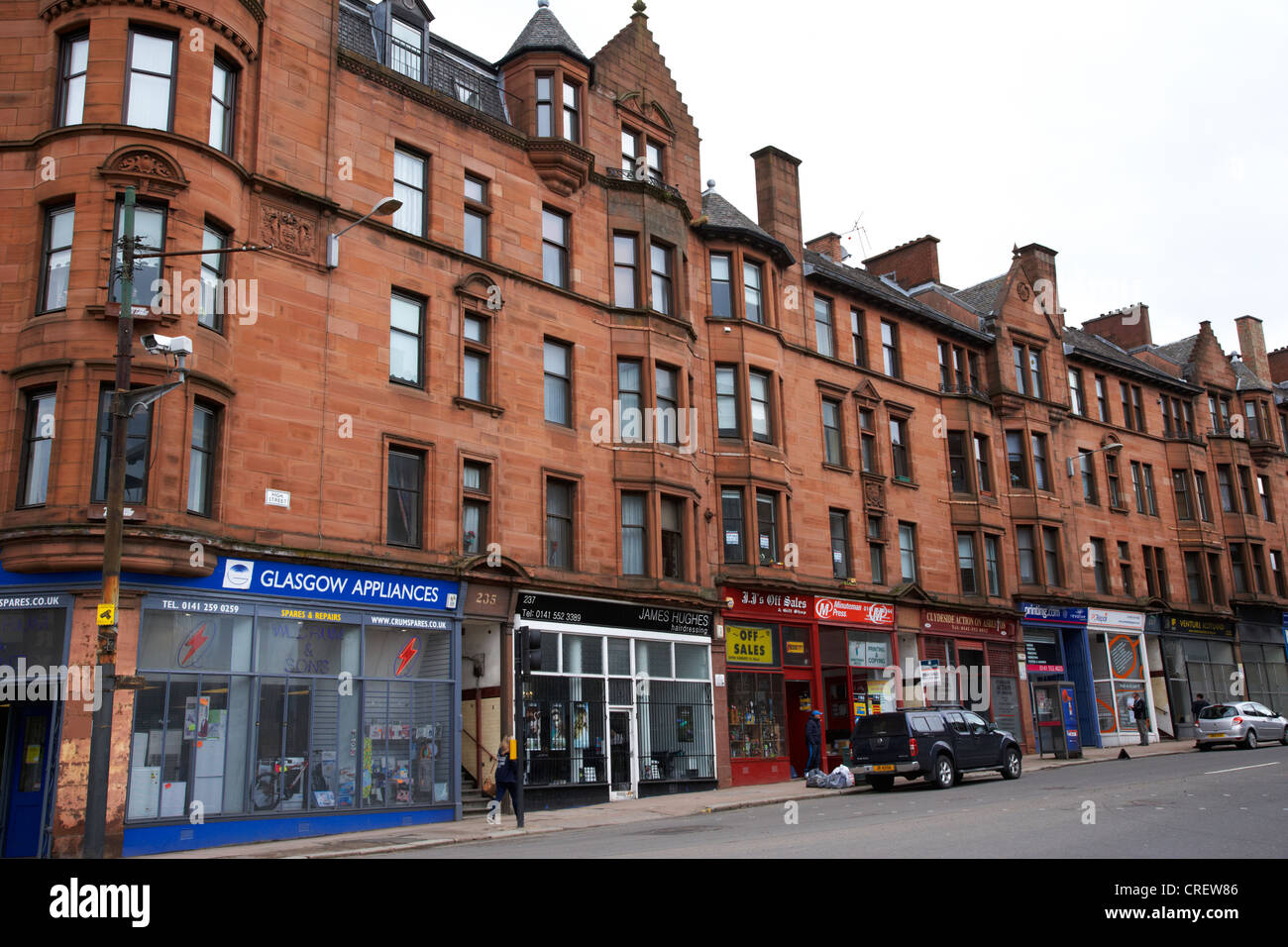 victorian tenement buildings at the end of high street glasgow scotland uk Stock Photo Alamy