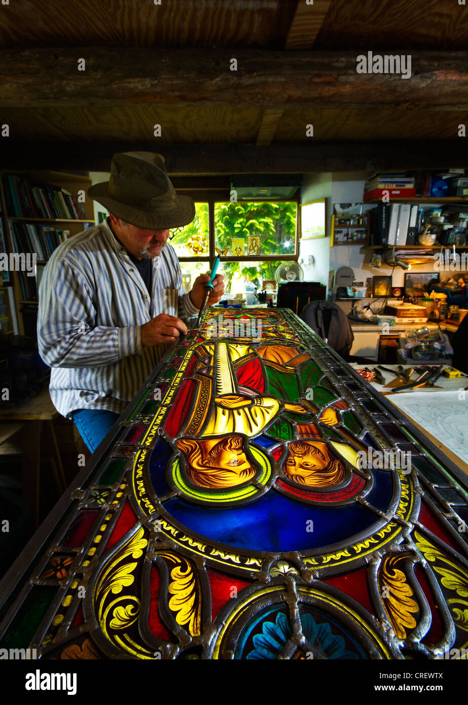 Stained glass maker hires stock photography and images Alamy