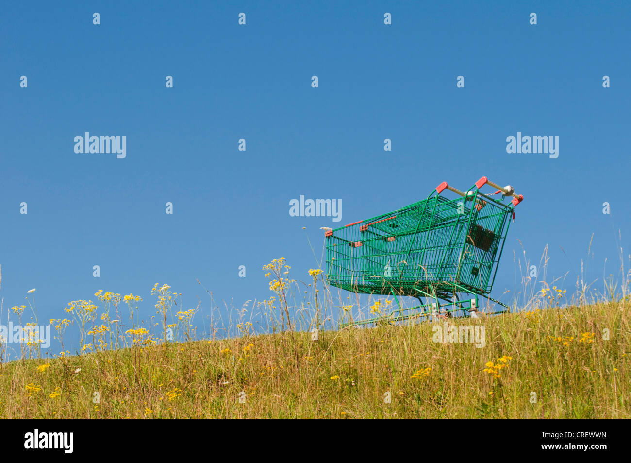 shopping cart; symbolic for out-of-town shopping centres Stock Photo