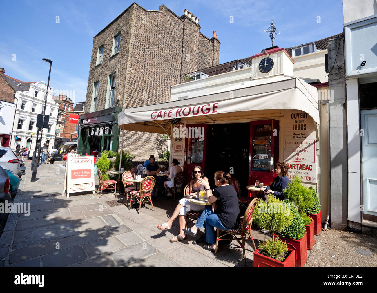 French restaurant Cafe Rouge, Highgate Village, London, N6, England, UK. Stock Photo
