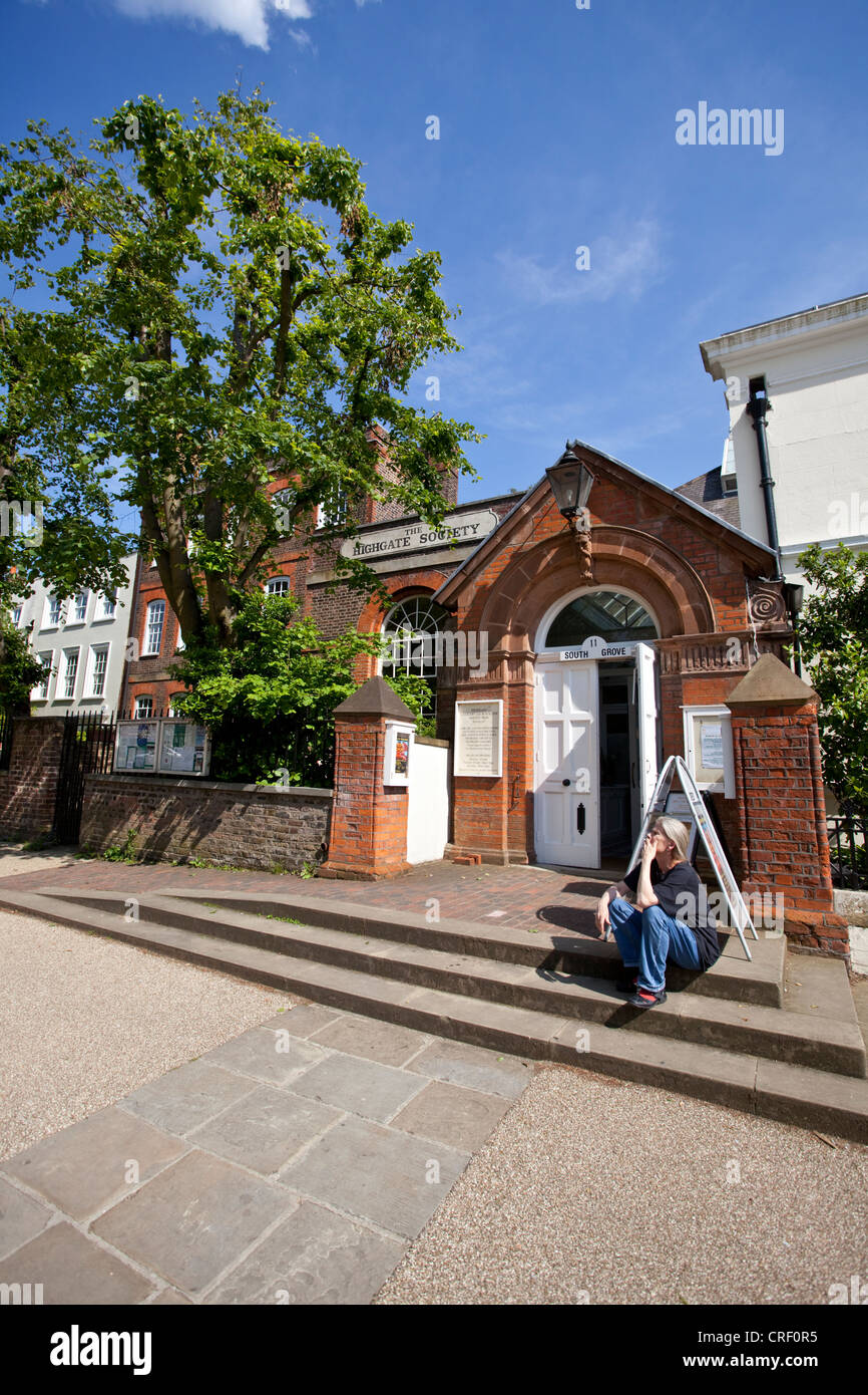 Front of The Highgate Society, Highgate Village, London, N6, England, UK Stock Photo
