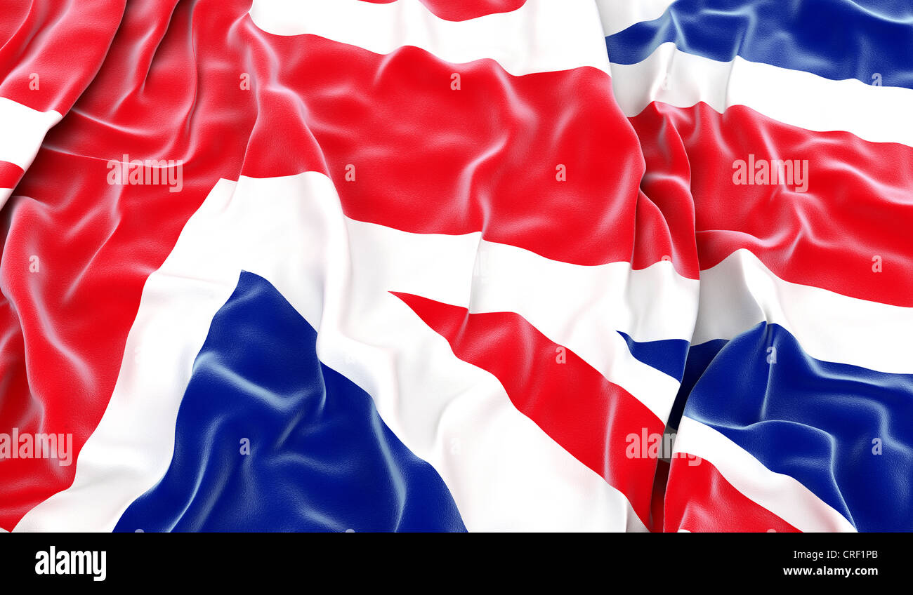 British flag - 3D render Stock Photo