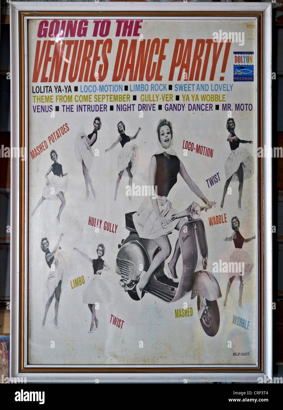 Vintage pop poster advertising Ventures pop group album. c. 1960's Stock Photo