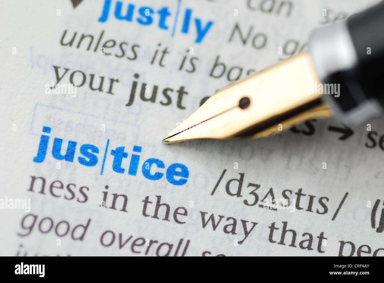 Justice Dictionary Series Stock Photo Alamy
