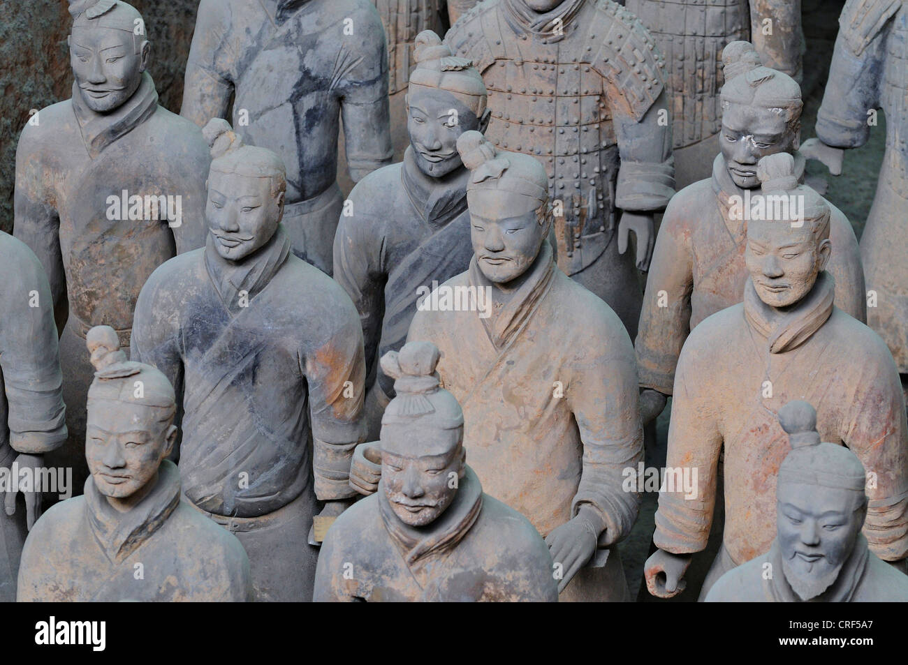 Terracotta Army, terracotta figures in the mausoleum, China Stock Photo