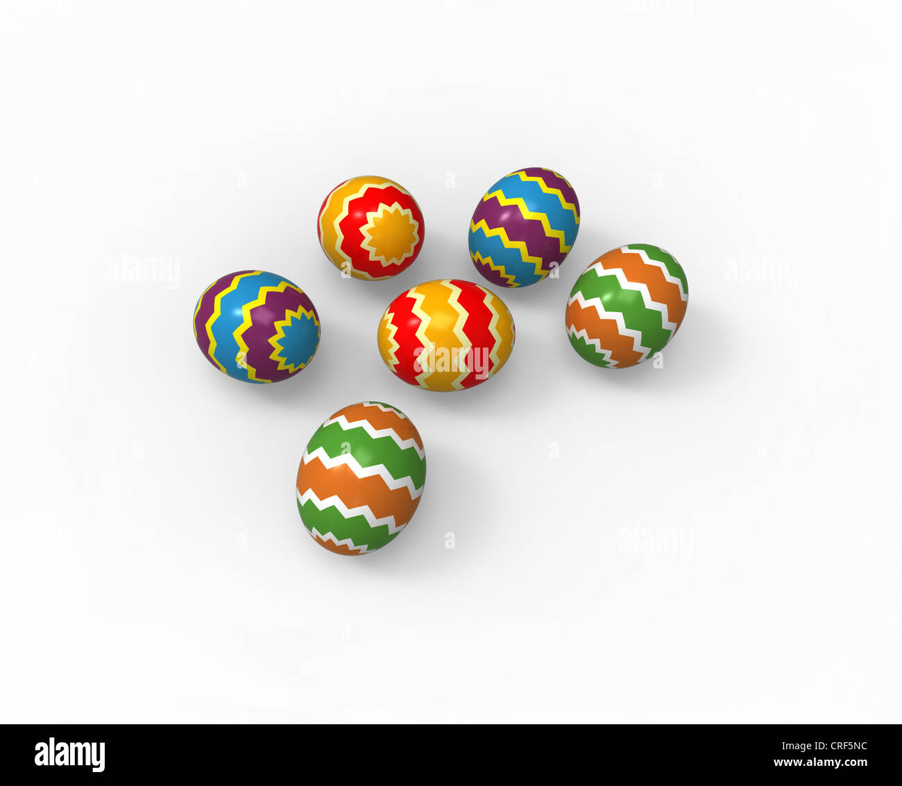 Easter eggs, color pack collection, line pattern Stock Photo - Alamy