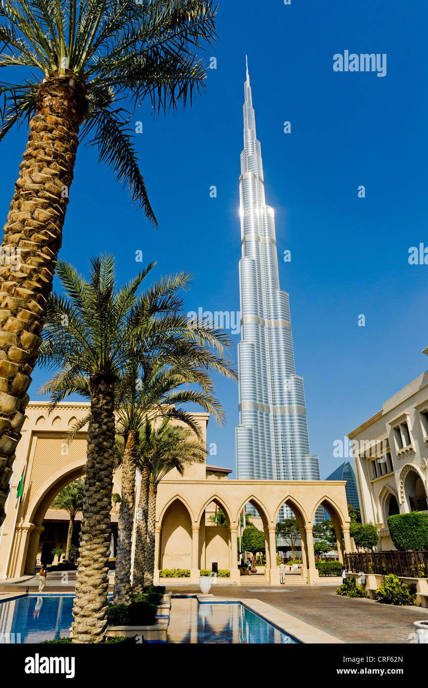 The Burj Khalifa, Dubai, UAE, United Arab Emirates highest building tower Stock Photo