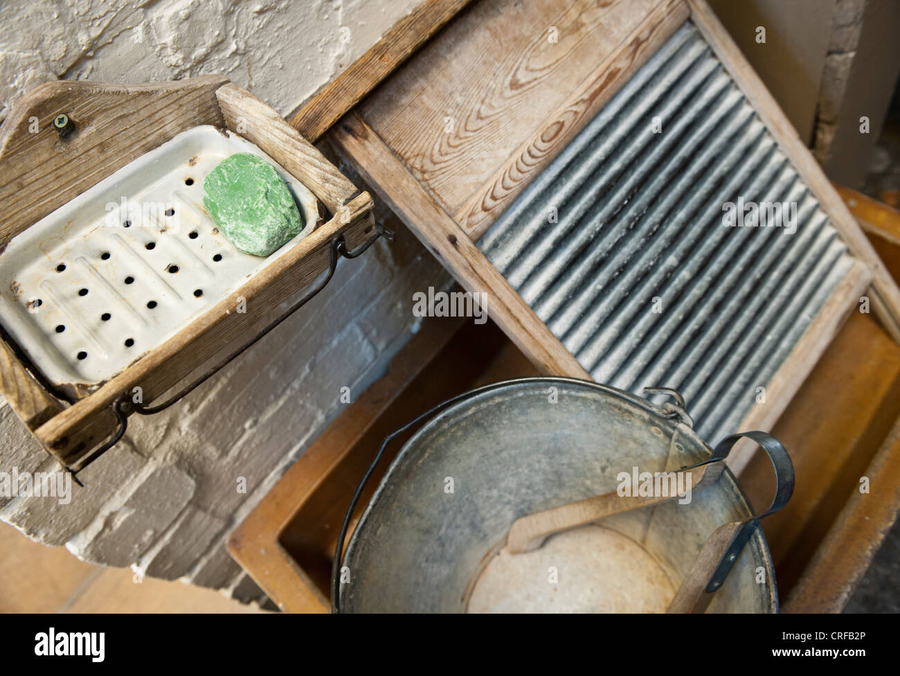 Old hand washing equipment Stock Photo Alamy