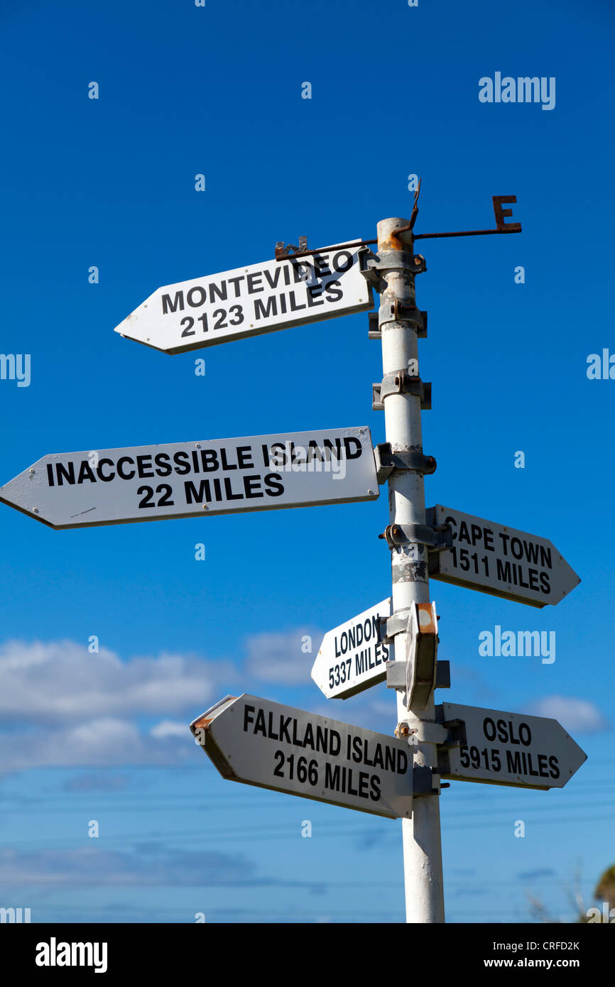 Signpost destinations miles hires stock photography and images Alamy