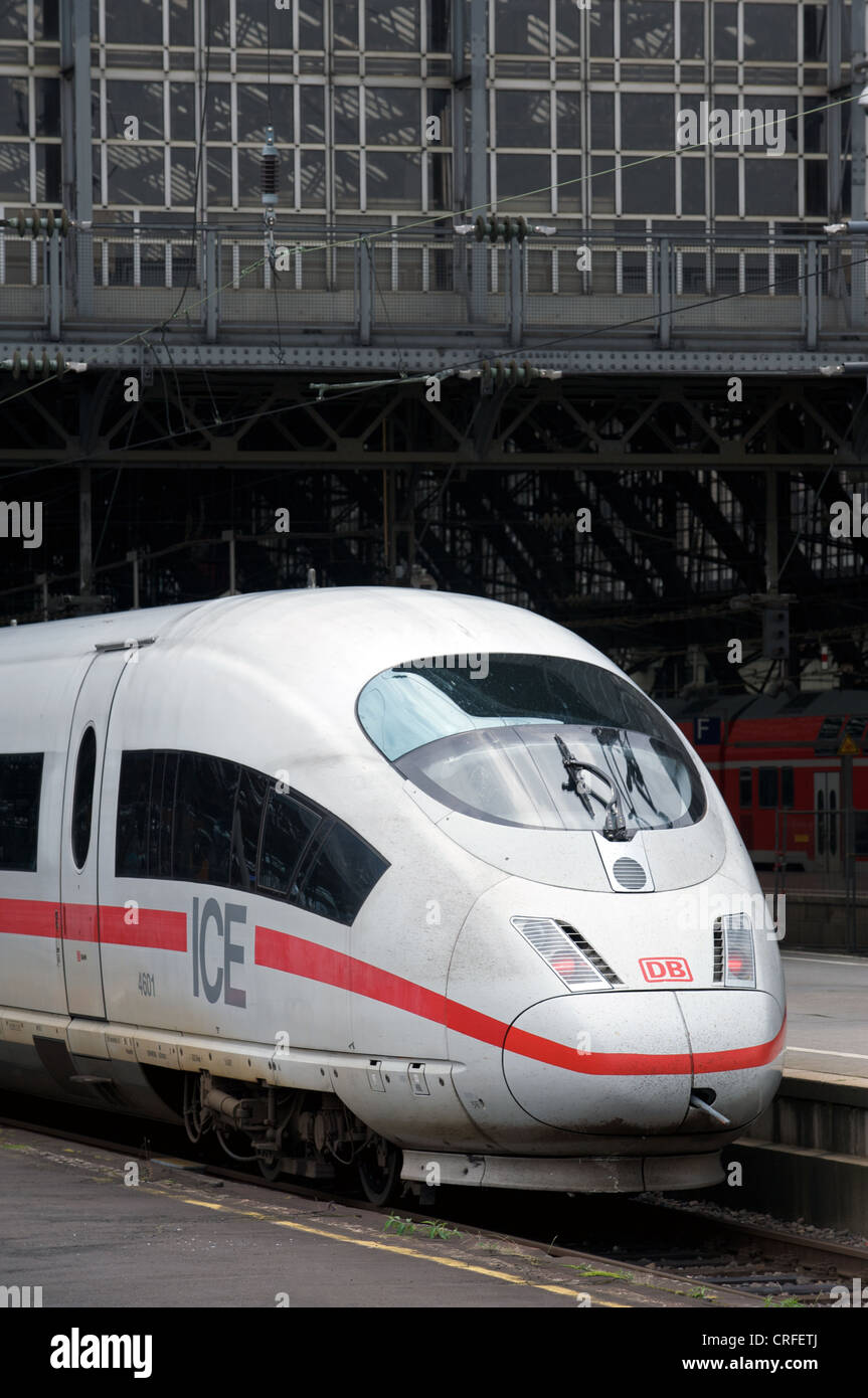 ICE 3 (Intercity Express) passenger train Cologne Germany Stock Photo