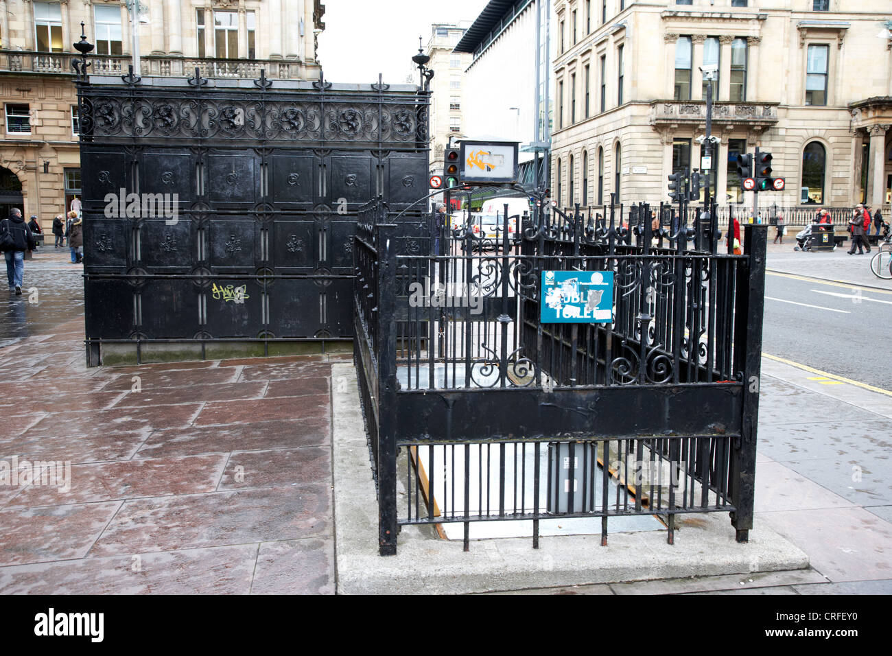 st vincent place underground and automatic public toilets glasgow scotland uk Stock Photo Alamy
