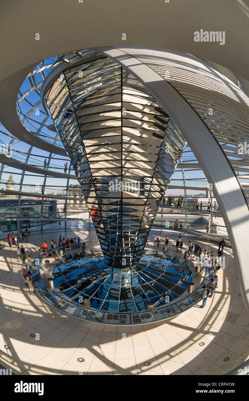 Inside the Reichstag dome in Berlin, Germany Stock Photo