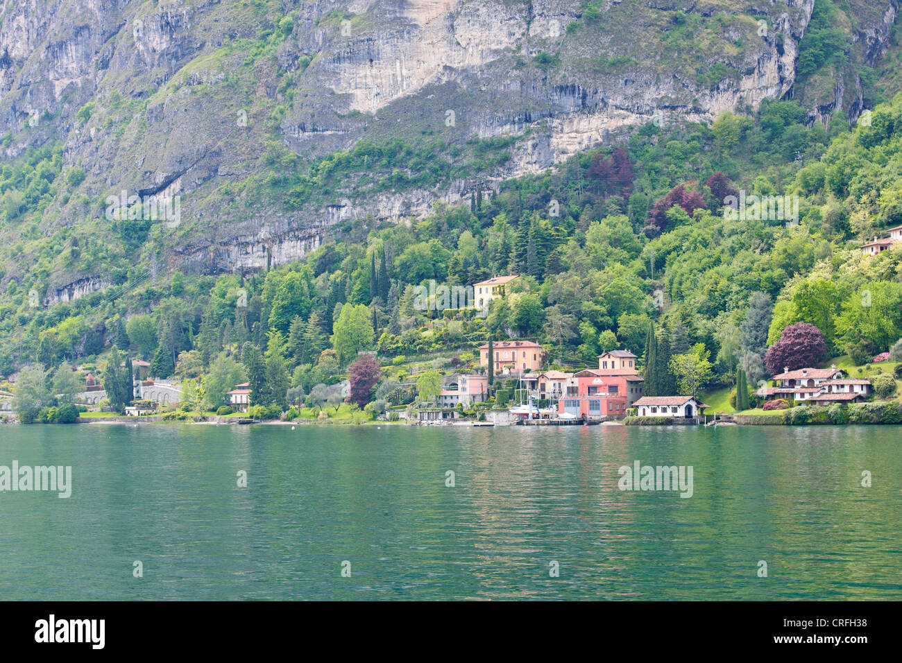 Menaggio Lakeside Villas,Magnificent Gardens,Rich & Famous Owners,Lake Como,ItalianLakes,Italy Stock Photo