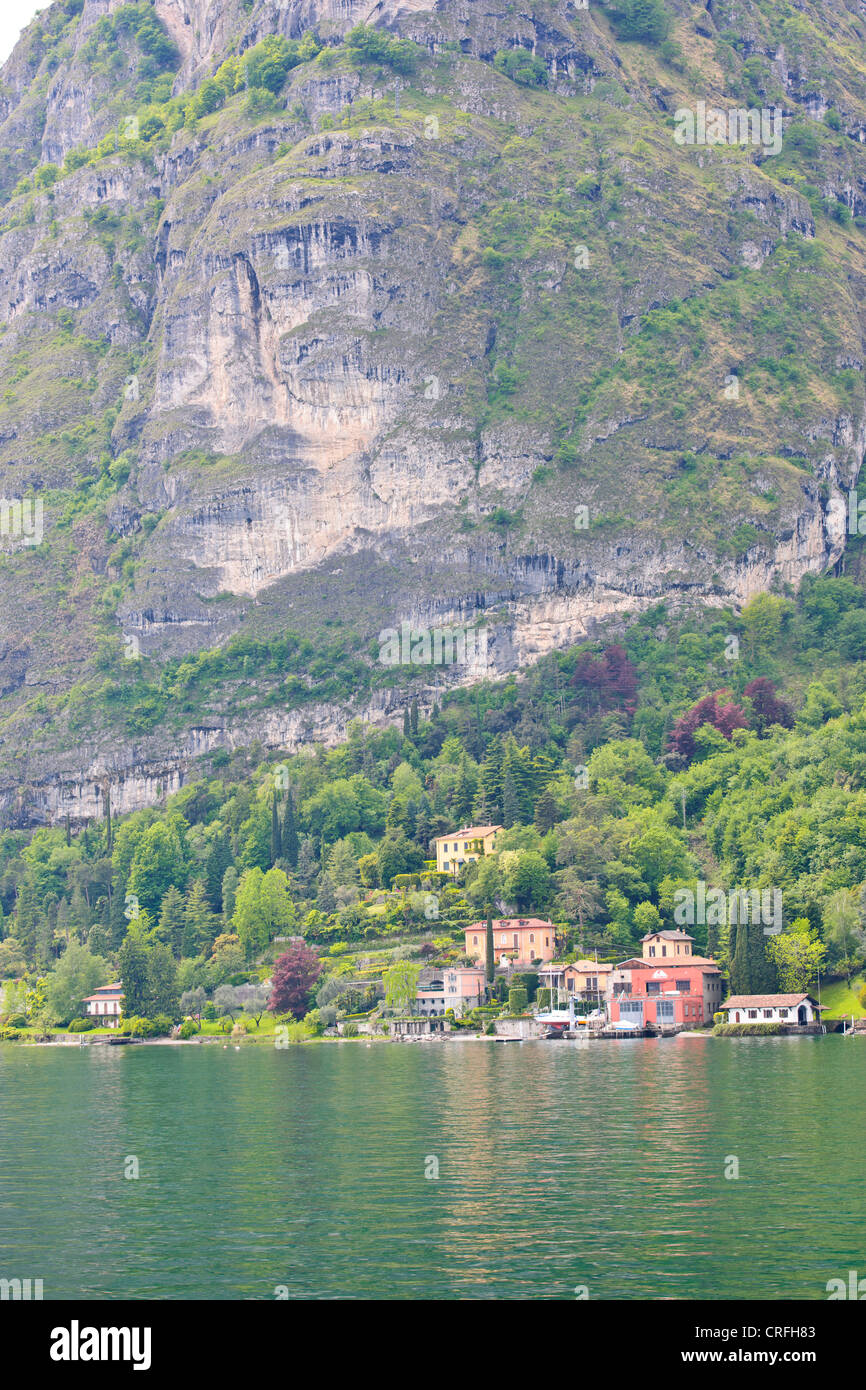 Menaggio Lakeside Villas,Magnificent Gardens,Rich & Famous Owners,Lake Como,ItalianLakes,Italy Stock Photo