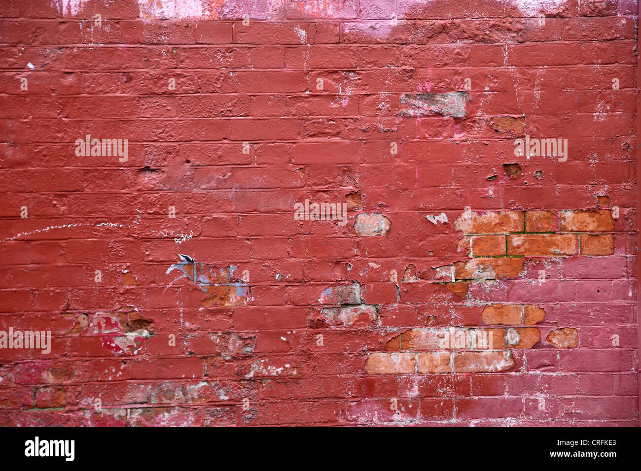 Painted Brick Wall With Paint Peeling Off Stock Photo Alamy
