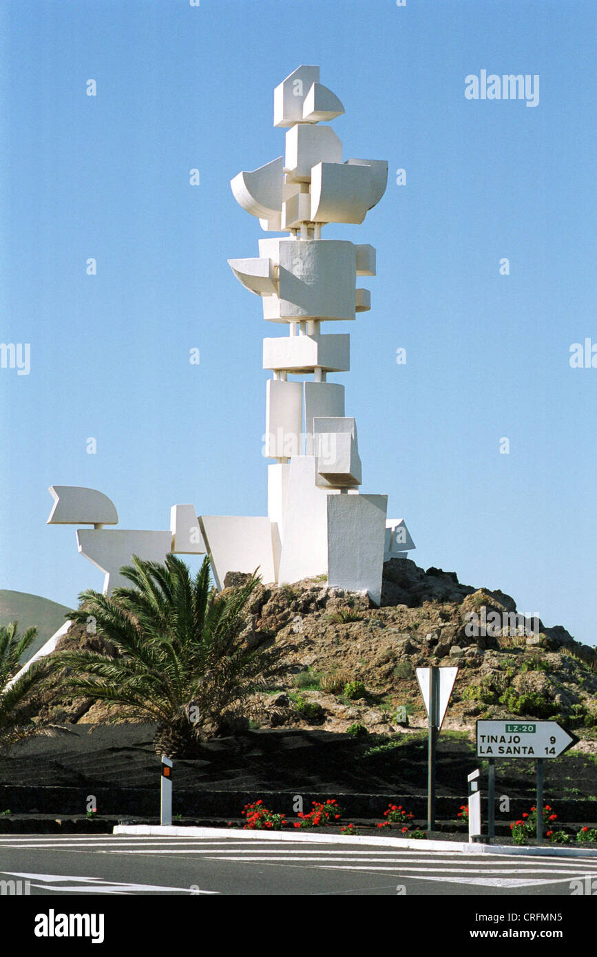 San Bartolome, Spain, Monumento al Campesino Stock Photo Alamy