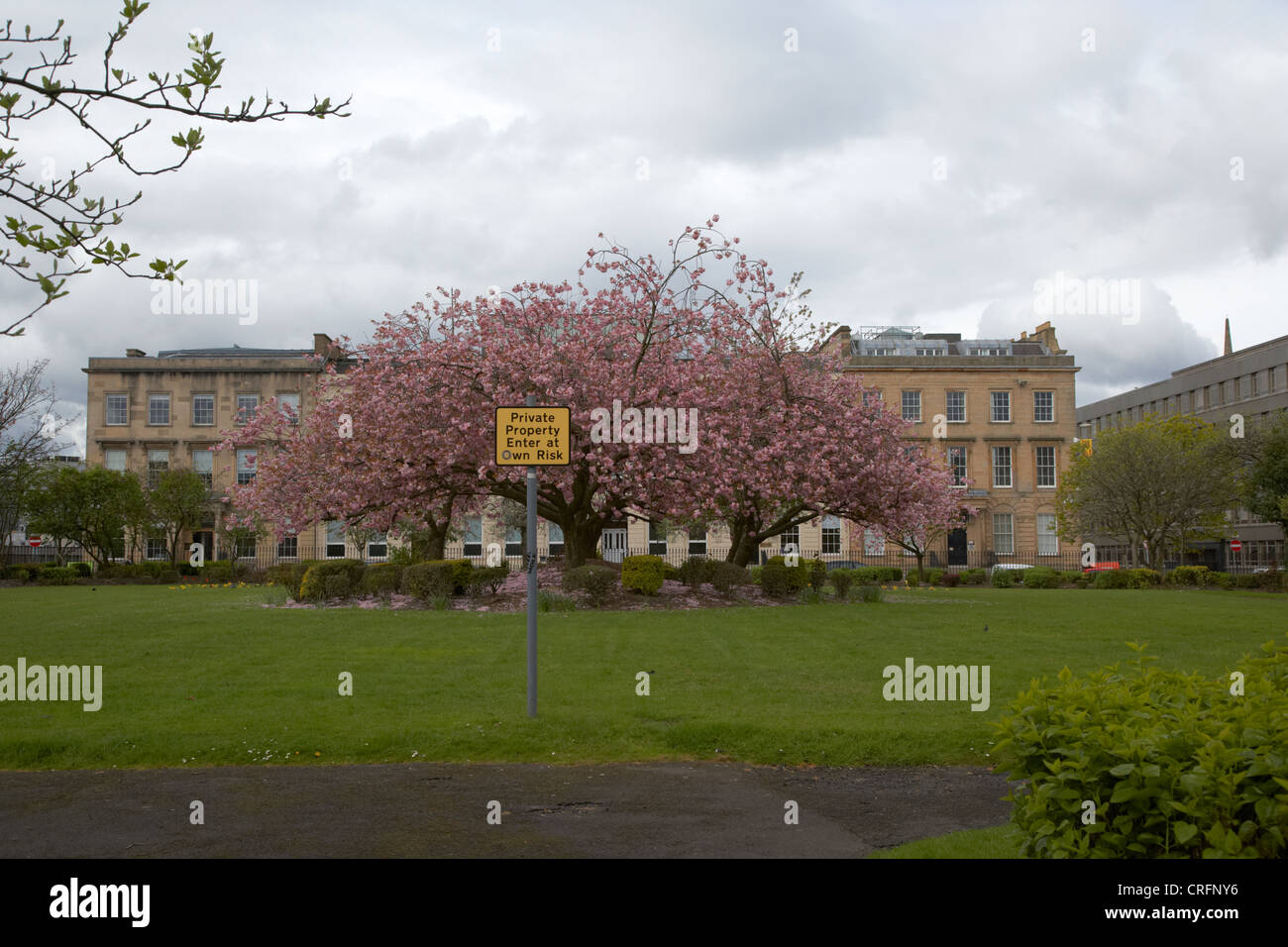 blythswood square private gardens in square glasgow scotland