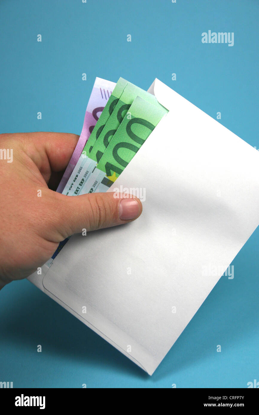 money in an envelope Stock Photo Alamy