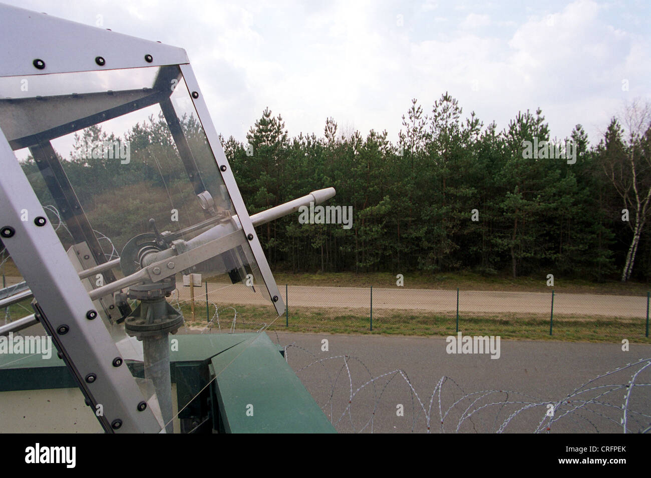 Gorleben, Germany, security systems on the grounds of the nuclear repository Stock Photo