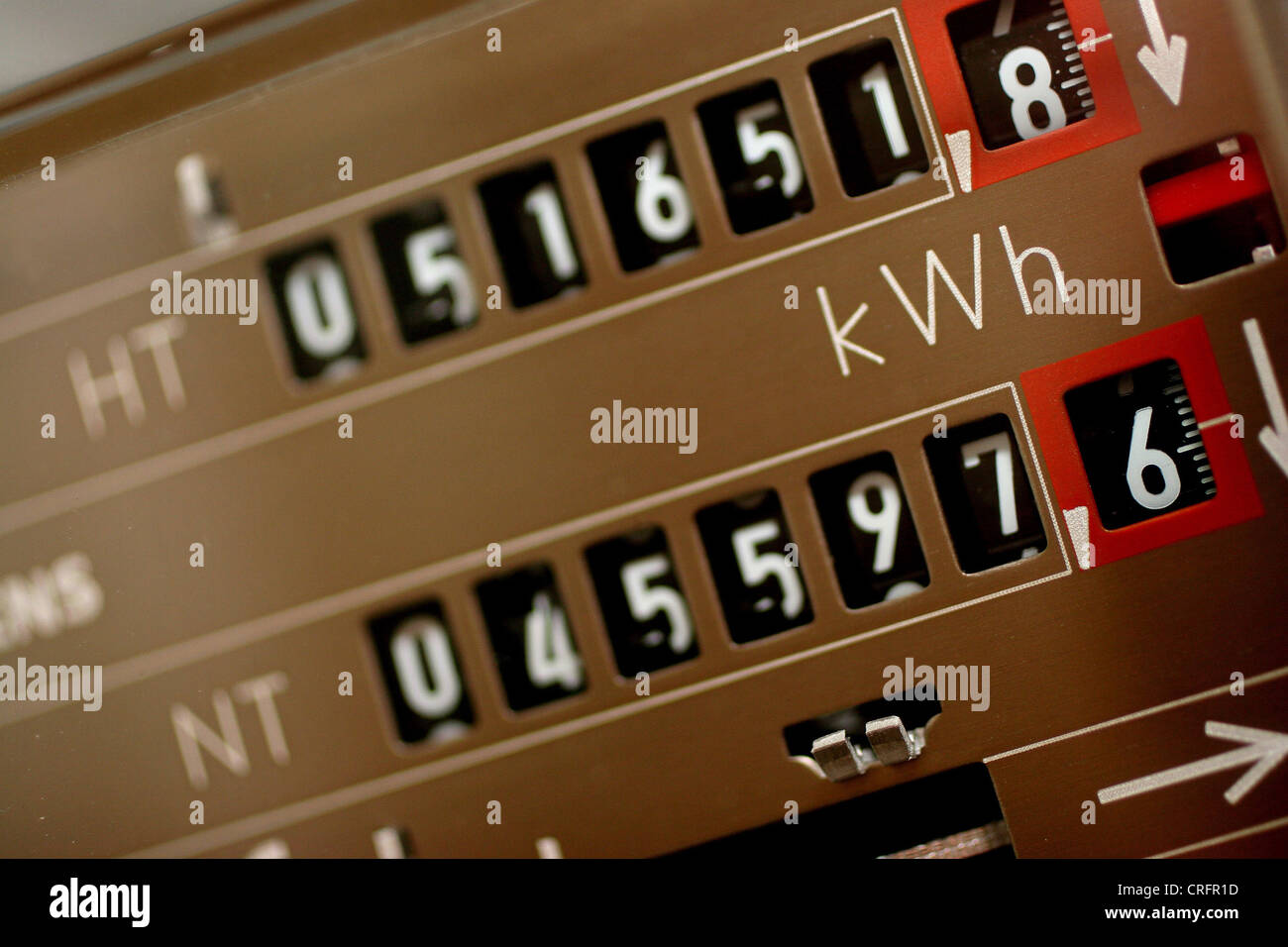 closeup of an electricity meter Stock Photo Alamy