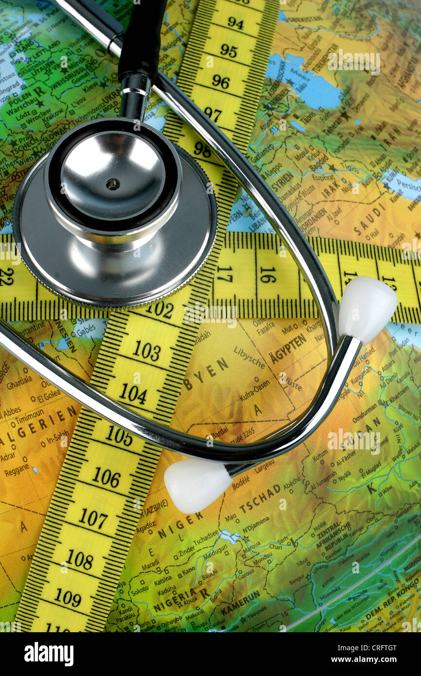 globe and a stethoscope Stock Photo Alamy